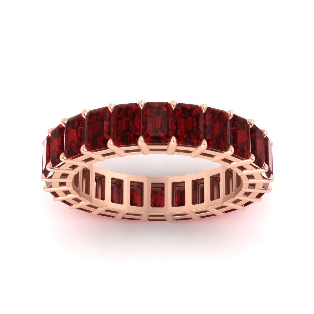 Diamond Ring 6 Carat Eternity Emerald Cut Band