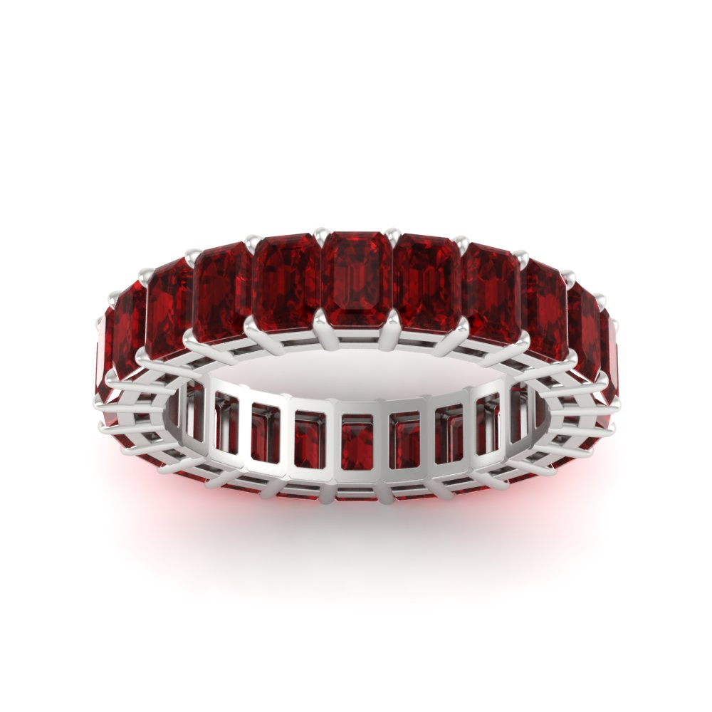 Diamond Ring 6 Carat Eternity Emerald Cut Band