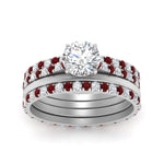 Load image into Gallery viewer, ruby-ring-with-multi-stack-band-in-FD9918ROGRUDR-NL-WG
