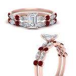 Load image into Gallery viewer, ruby-round-and-marquise-emerald-cut-bridal-wedding-rings-in-rose-gold-FD9398EM1GRUDRANGLE3-NL-RG.jpg?v=1756378473
