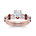 Load image into Gallery viewer, ruby-round-and-marquise-heart-bridal-wedding-rings-in-rose-gold-FD9398HT1GRUDRANGLE5-NL-RG_b8eae7a0-5170-4de5-9264-836234817012.jpg?v=1756378512
