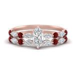 Load image into Gallery viewer, ruby-round-and-marquise-marquise-cut-bridal-wedding-rings-in-rose-gold-FD9398MQ1GRUDR-NL-RG.jpg?v=1756378524
