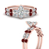 Load image into Gallery viewer, ruby-round-and-marquise-marquise-cut-bridal-wedding-rings-in-rose-gold-FD9398MQ1GRUDRANGLE3-NL-RG.jpg?v=1756378524