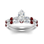 Load image into Gallery viewer, ruby-round-and-marquise-marquise-cut-bridal-wedding-rings-in-white-gold-FD9398MQ1GRUDRANGLE5-NL-WG.jpg?v=1756378524
