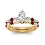 Load image into Gallery viewer, ruby-round-and-marquise-marquise-cut-bridal-wedding-rings-in-yellow-gold-FD9398MQ1GRUDRANGLE5-NL-YG.jpg?v=1756378524

