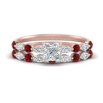 Load image into Gallery viewer, ruby-round-and-marquise-princess-cut-bridal-wedding-rings-in-rose-gold-FD9398PR1GRUDR-NL-RG.jpg?v=1756378599
