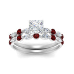 Load image into Gallery viewer, ruby-round-and-marquise-princess-cut-bridal-wedding-rings-in-white-gold-FD9398PR1GRUDRANGLE5-NL-WG.jpg?v=1756378599

