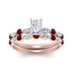 Load image into Gallery viewer, ruby-round-and-marquise-radiant-bridal-wedding-rings-in-rose-gold-FD9398RA1GRUDRANGLE5-NL-RG.jpg?v=1756378626
