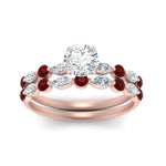 Load image into Gallery viewer, ruby-round-and-marquise-round-bridal-wedding-rings-in-rose-gold-FD9398RO1GRUDRANGLE5-NL-RG.jpg?v=1756378650

