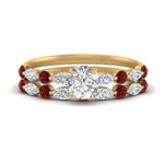 Load image into Gallery viewer, ruby-round-and-marquise-round-bridal-wedding-rings-in-yellow-gold-FD9398RO1GRUDR-NL-YG.jpg?v=1756378650

