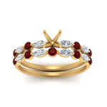 Load image into Gallery viewer, Round And Marquise Bridal Semi Mount Wedding Set
