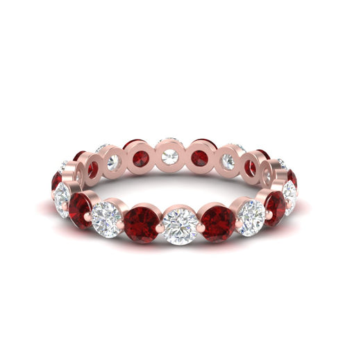 2 Carat Round Cut Shared Prong Eternity Ring