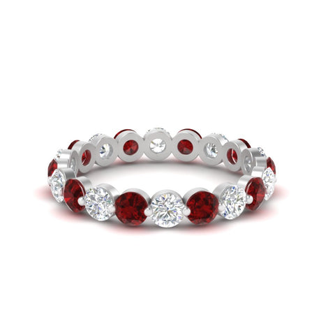 2 Carat Round Cut Shared Prong Eternity Ring
