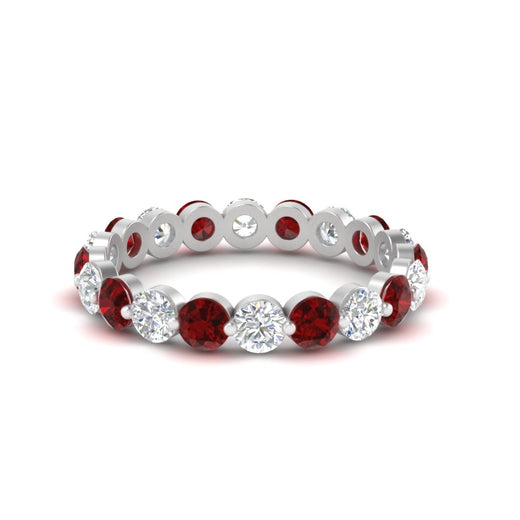 2 Carat Round Cut Shared Prong Eternity Ring