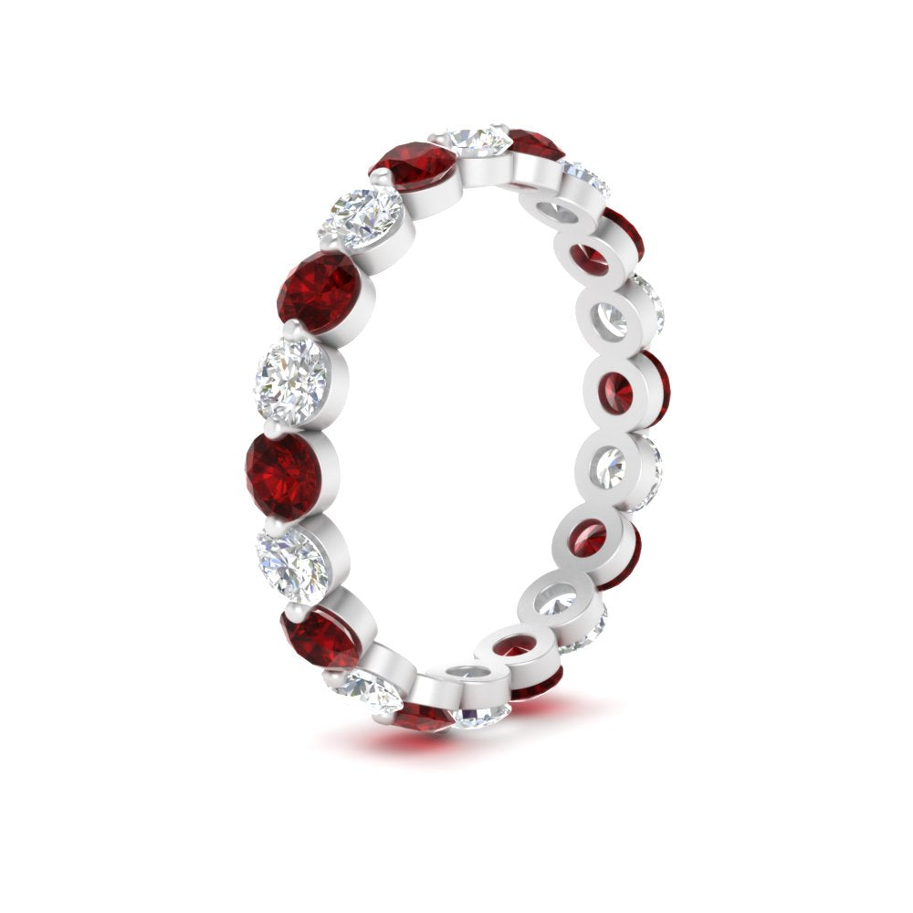 Diamond Single Prong Wedding Eternity Ring 2 Carat