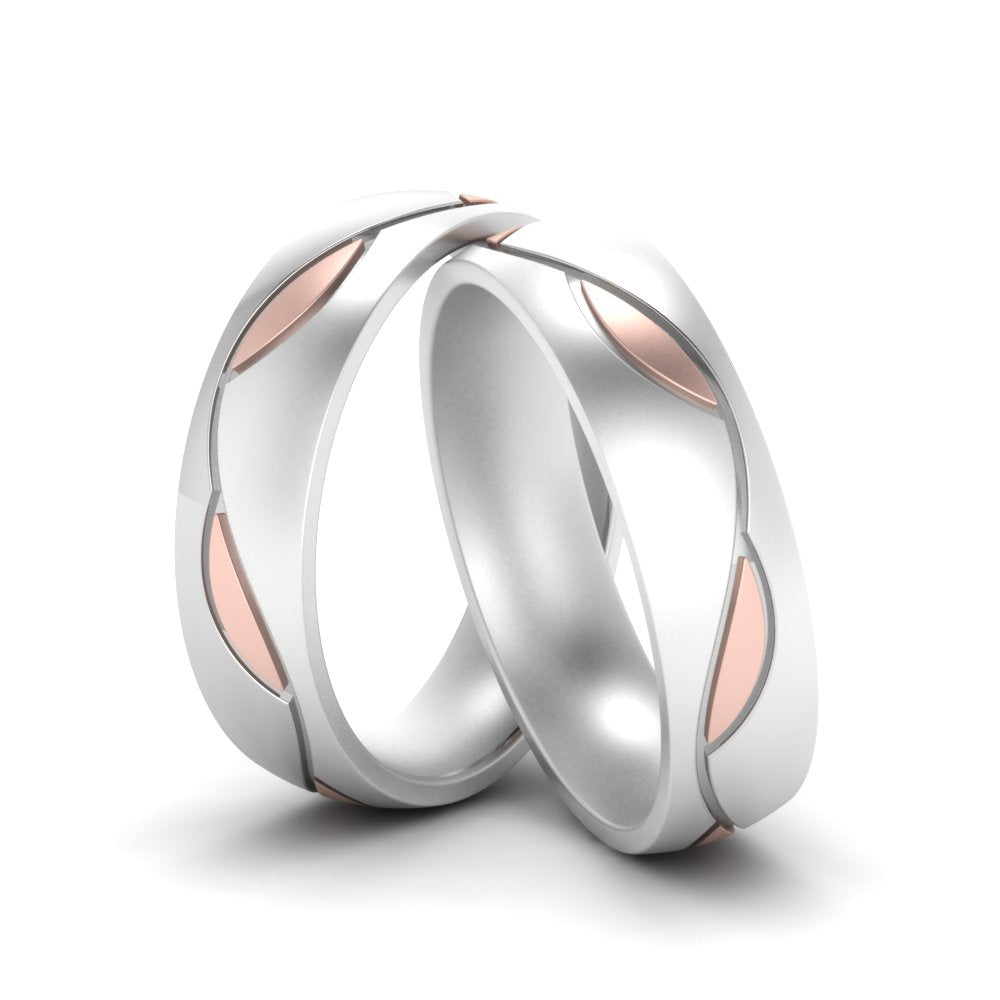 Same Sex Two Tone Wedding Bands