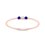 Load image into Gallery viewer, sapphire-3-stone-bezel-delicate-ring-in-rose-gold-FD9412RORGSABL-NL-RG.jpg
