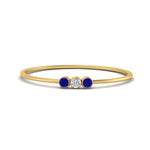Load image into Gallery viewer, sapphire-3-stone-bezel-delicate-ring-in-yellow-gold-FD9412RORGSABL-NL-YG.jpg
