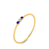 Load image into Gallery viewer, sapphire-3-stone-bezel-delicate-ring-in-yellow-gold-FD9412RORGSABL-NL-YG.jpg