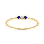 Load image into Gallery viewer, sapphire-3-stone-bezel-delicate-ring-in-yellow-gold-FD9412RORGSABL-NL-YG.jpg
