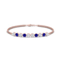 Thumbnail 11 - Dual Chain Round Diamond Bar Bracelet