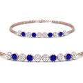 Thumbnail 10 - Dual Chain Round Diamond Bar Bracelet