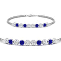 Thumbnail 25 - Dual Chain Round Diamond Bar Bracelet