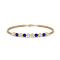 Thumbnail 38 - Dual Chain Round Diamond Bar Bracelet