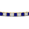 Load image into Gallery viewer, sapphire-basket-tennis-11-ct.-square-cut-bracelet-in-yellow-gold-FDBRC10450PRGSABLANGLE5-11.00CT-NL-YG_191c81ff-2d06-4915-a466-644e55d538be