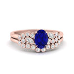 Load image into Gallery viewer, sapphire-bezel-wedding-ring-set-in-rose-gold-FDENS3110OVGSABL-NL-RG-GS.jpg