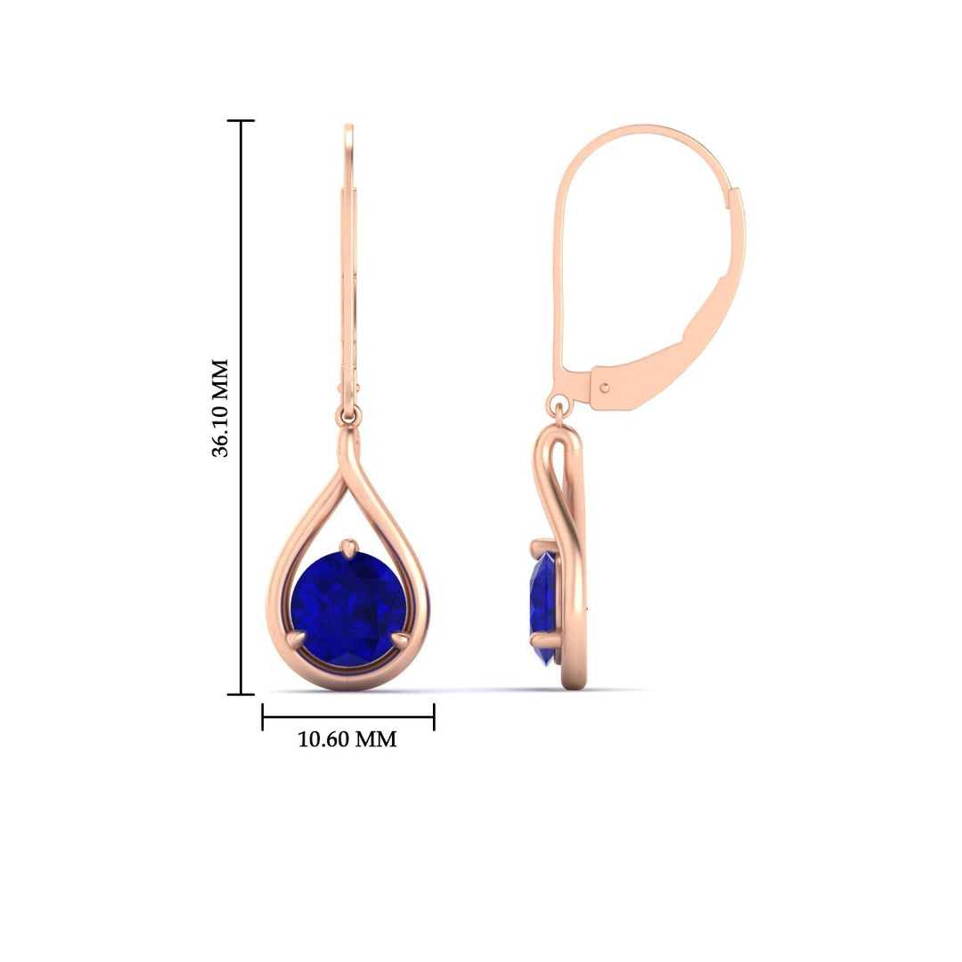 Solitaire Drop Earrings