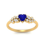 Load image into Gallery viewer, sapphire-heart-cluster-diamond-ring-in-yellow-gold-FDENS3110HTRGSABL-NL-YG.jpg
