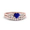 Load image into Gallery viewer, sapphire-heart-cluster-diamond-wedding-ring-set-in-rose-gold-FDENS3110HTGSABL-NL-RG.jpg