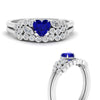 Load image into Gallery viewer, sapphire-heart-cluster-diamond-wedding-ring-set-in-white-gold-FDENS3110HTGSABL-NL-WG.jpg