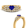 Load image into Gallery viewer, sapphire-heart-cluster-diamond-wedding-ring-set-in-yellow-gold-FDENS3110HTGSABL-NL-YG.jpg