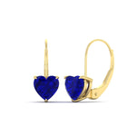 Load image into Gallery viewer, sapphire-heart-solitaire-4-ctw.-Leverback-Earrings-in-yellow-gold-FDEAR9225HTGSABL-4.00 CT-NL-YG

