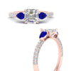 Load image into Gallery viewer, sapphire-pear-accented-3-row-asscher-cut-engagement-ring-in-rose-gold-FD9982ASRGSABLANGLE3-NL-RG