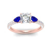 Load image into Gallery viewer, sapphire-pear-accented-3-row-asscher-cut-engagement-ring-in-rose-gold-FD9982ASRGSABLANGLE3-NL-RG