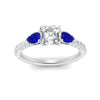Load image into Gallery viewer, sapphire-pear-accented-3-row-asscher-cut-engagement-ring-in-white-gold-FD9982ASRGSABLANGLE3-NL-WG