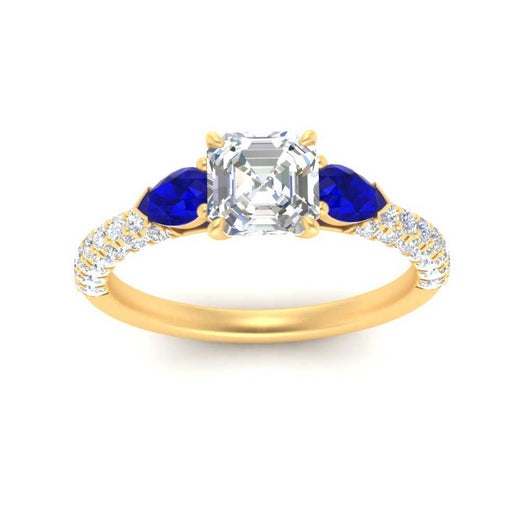 sapphire-pear-accented-3-row-asscher-cut-engagement-ring-in-yellow-gold-FD9982ASRGSABLANGLE3-NL-YG