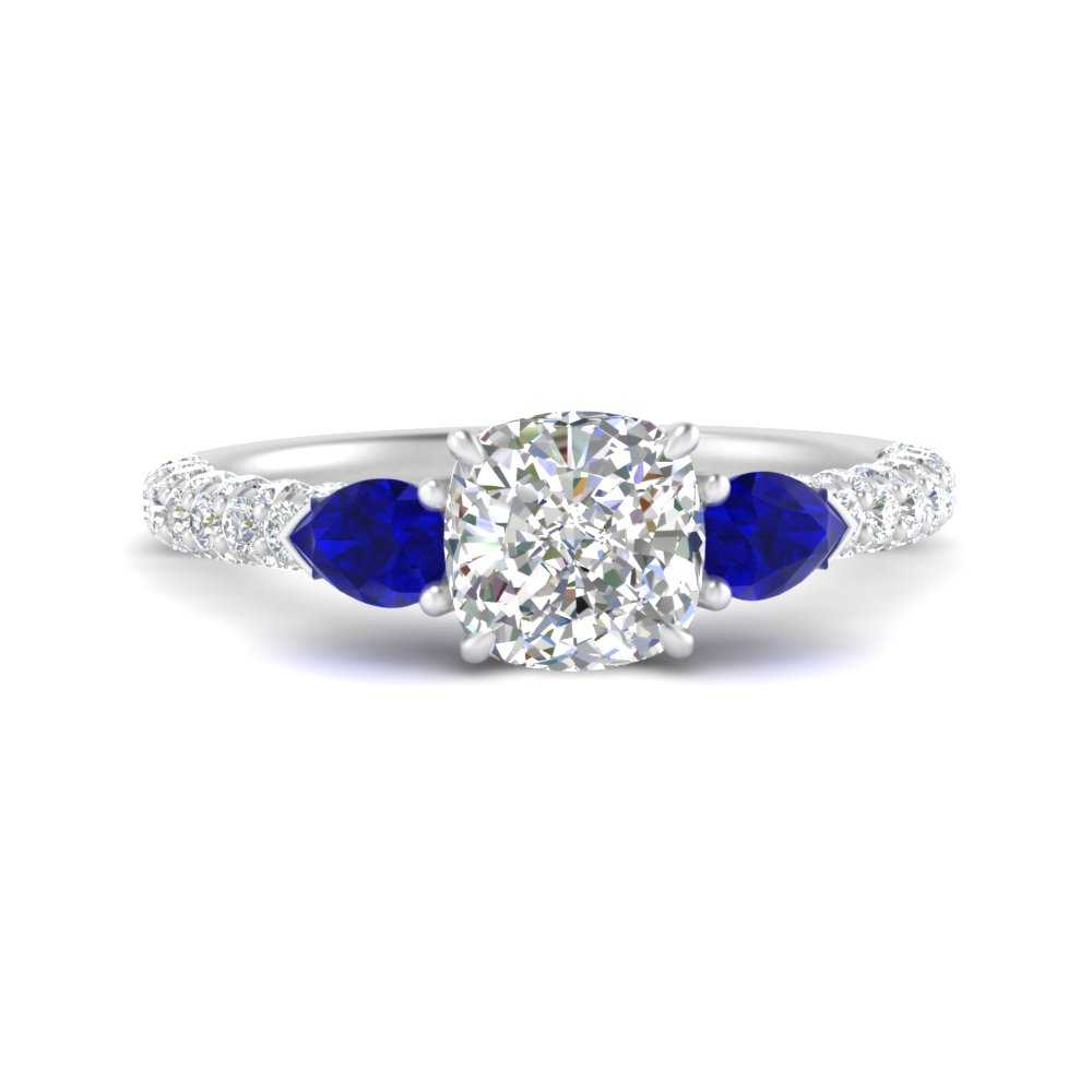 sapphire-pear-accented-3-row-cushion-cut-engagement-ring-in-white-gold-FD9982CURGSABLANGLE3-NL-WG