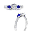 Load image into Gallery viewer, sapphire-pear-accented-3-row-cushion-cut-engagement-ring-in-white-gold-FD9982CURGSABLANGLE3-NL-WG