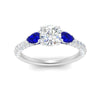 Load image into Gallery viewer, sapphire-pear-accented-3-row-cushion-cut-engagement-ring-in-white-gold-FD9982CURGSABLANGLE3-NL-WG