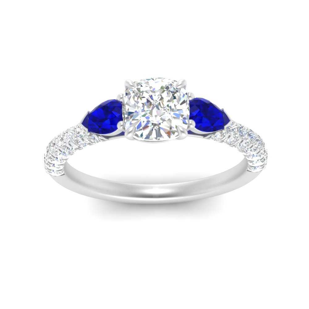 sapphire-pear-accented-3-row-cushion-cut-engagement-ring-in-white-gold-FD9982CURGSABLANGLE3-NL-WG