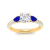 Load image into Gallery viewer, sapphire-pear-accented-3-row-cushion-cut-engagement-ring-in-yellow-gold-FD9982CURGSABLANGLE3-NL-YG