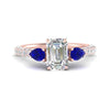 Load image into Gallery viewer, sapphire-pear-accented-3-row-emerald-cut-engagement-ring-in-rose-gold-FD9982EMRGSABLANGLE3-NL-RG