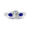 Load image into Gallery viewer, sapphire-pear-accented-3-row-emerald-cut-engagement-ring-in-white-gold-FD9982EMRGSABLANGLE3-NL-WG