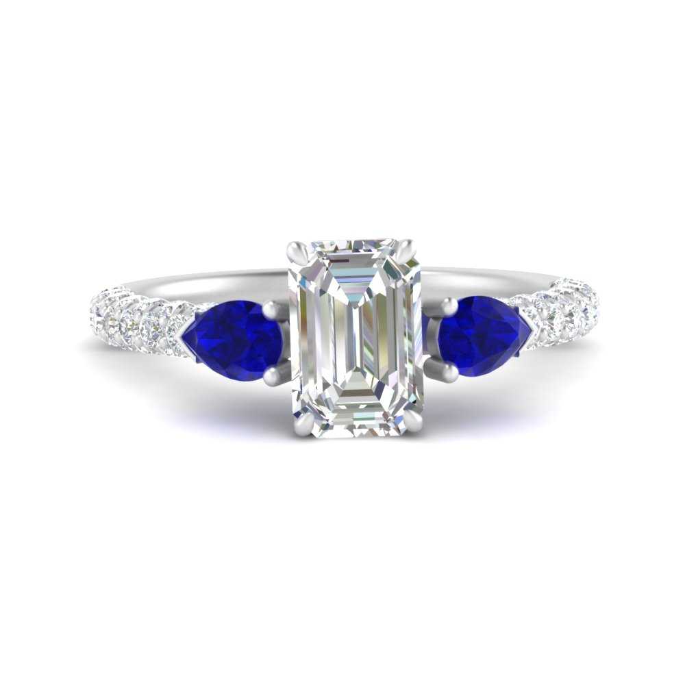 sapphire-pear-accented-3-row-emerald-cut-engagement-ring-in-white-gold-FD9982EMRGSABLANGLE3-NL-WG
