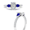 Load image into Gallery viewer, sapphire-pear-accented-3-row-emerald-cut-engagement-ring-in-white-gold-FD9982EMRGSABLANGLE3-NL-WG
