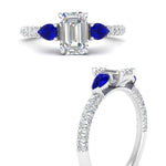 Load image into Gallery viewer, sapphire-pear-accented-3-row-emerald-cut-engagement-ring-in-white-gold-FD9982EMRGSABLANGLE3-NL-WG
